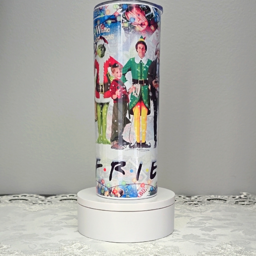 Custom 20oz Stainless Steel Tumbler - Christmas Friends